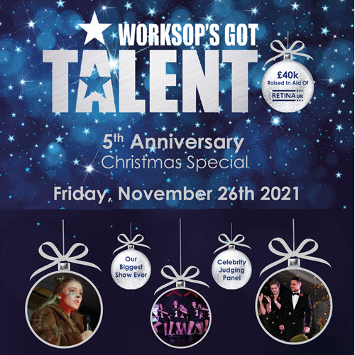 Get your tickets for an entertaining night out at Worksop's Got Talent, 5th Anniversary Christmas Special